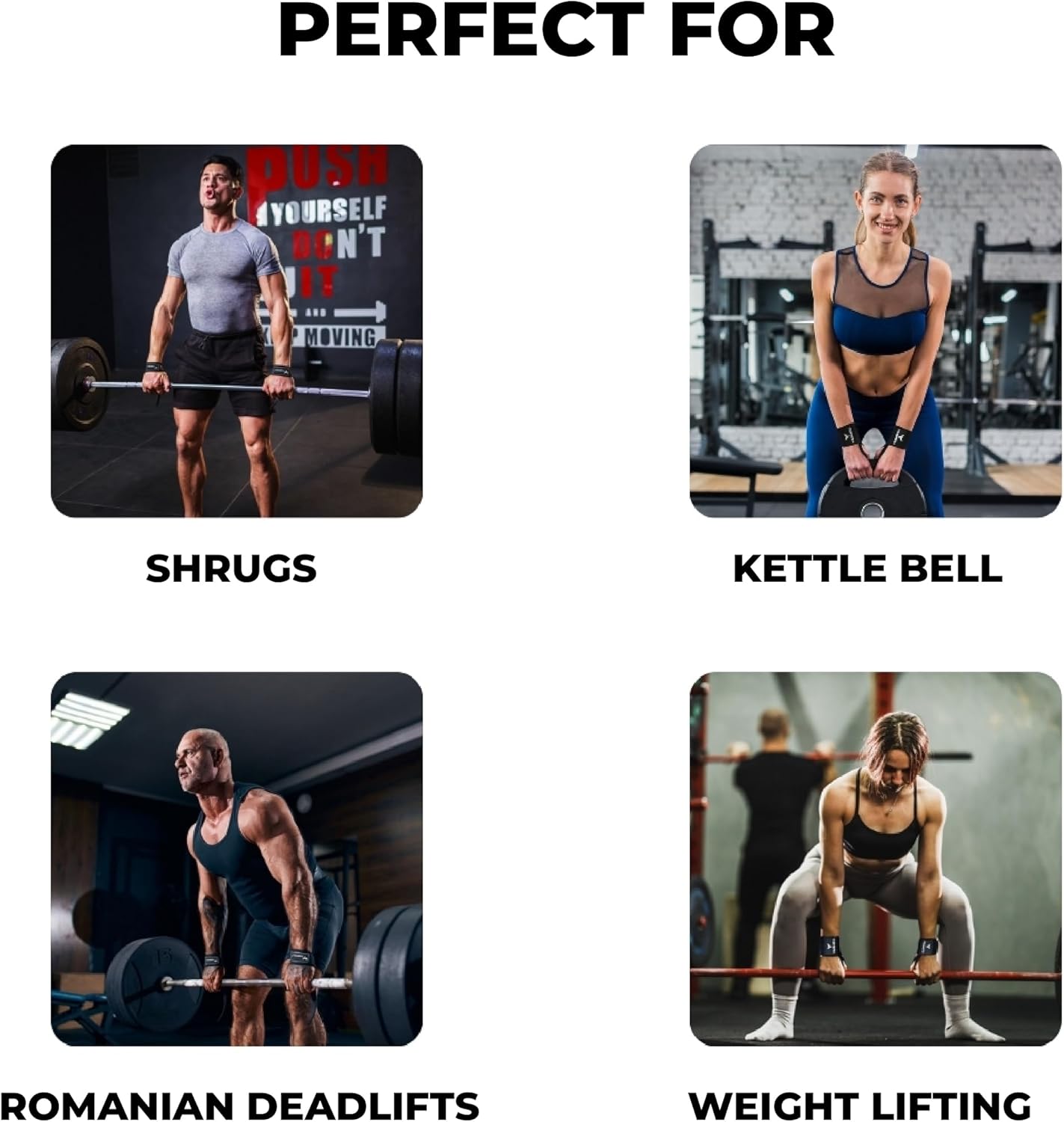 Yaghzu Lifting Straps and Wrist Wraps Bundle | Weightlifting Support