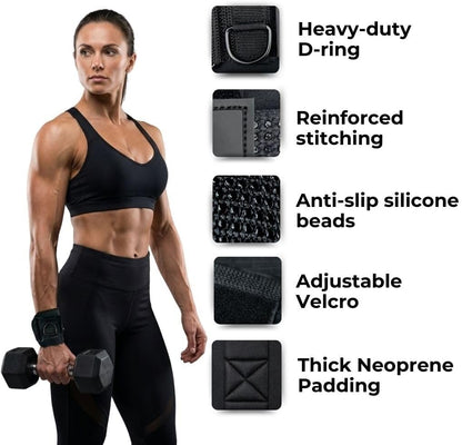 Weight Lifting Straps with D Ring - Gym Straps with D Ring